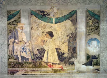 Sigismondo Malatesta (m. 1468) agenouillé devant son saint patron, saint Sigismond de Bourgogne, 1451